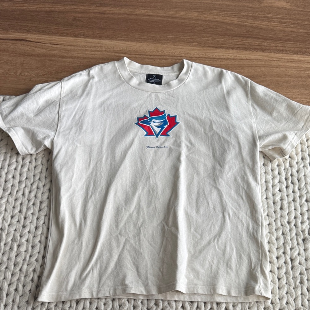 White Graphic T-Shirt Canada Toronto Blue Jays